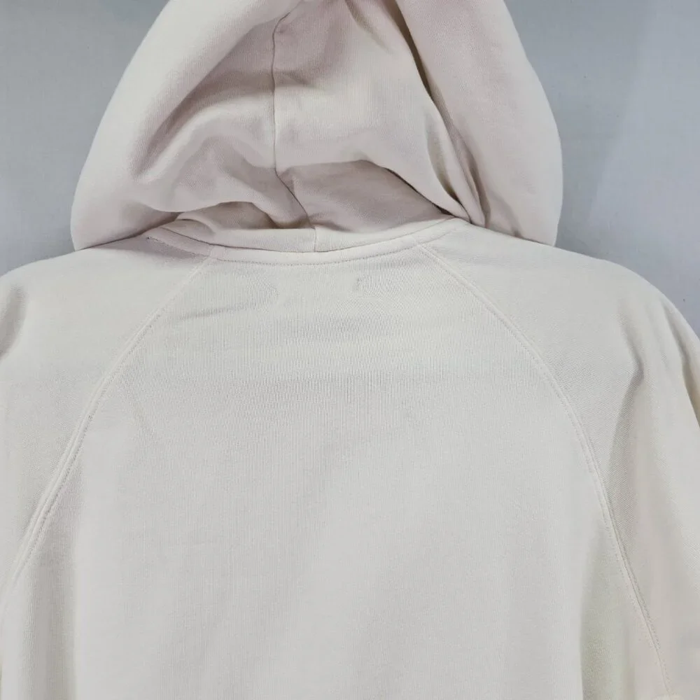 Madewell Hooded Cocoon Sweatshirt Size Large Relaxed Dolman Sleeve Ivory - Picture 12 of 14